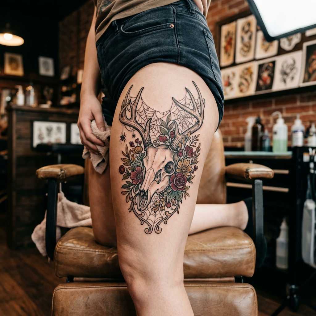 Deer Skull Tattoo